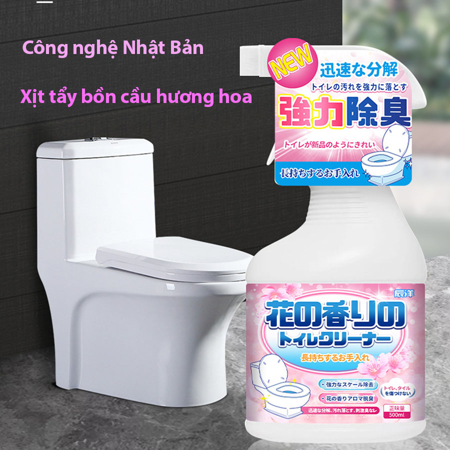 Xịt tẩy rửa bồn cầu Nhật Bản – khử khuẩn, khử mùi, hương hoa chai 500ml